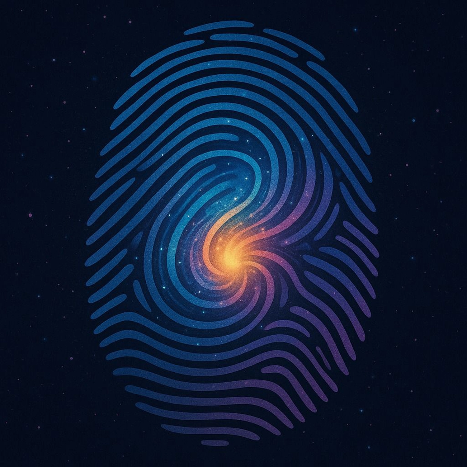 Eine Frau sitzt und eine ganze Galaxie am Himmel